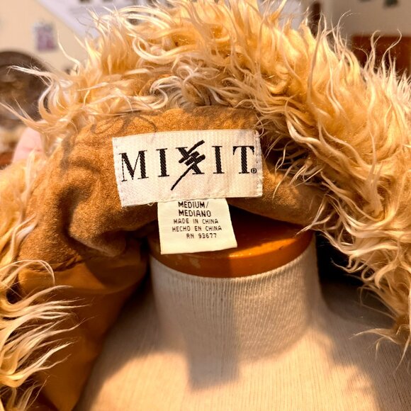 Authentic Vintage Fur Trimmed Penny Lane Coat, Suede Leather Afghan Jacket - Picture 5 of 11